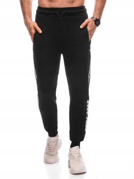 Spodnie męskie dresowe, sportowe Joggery czarne Sweat Pants r. 2XL/3XL