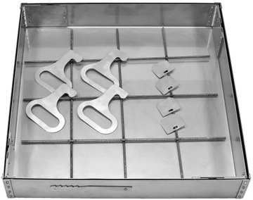 Смотровой люк 500x500x100 мм с системой блокировки из нержавеющей стали