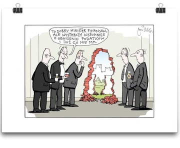 PLAKAT POLITYKA MINISTER FINANSÓW ANDRZEJ MLECZKO