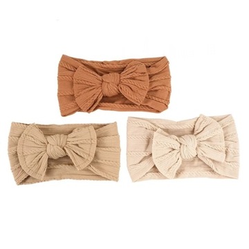 Комплект из 3-х ЛЕНТ С БАНТОМ, бежево-коричневый BOHO