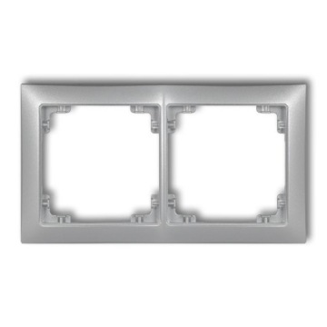 Karlik Deco Soft srebny metalk - ramka 2-krotna - 7DRSO-2