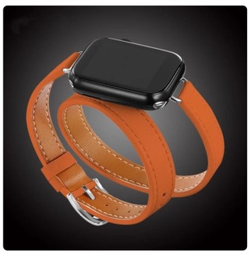 Damski pasek podwójny do iWatch iWatcha Apple 38, 40 i 41 mm POMARAŃCZOWY