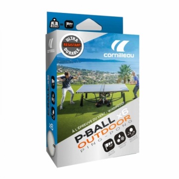 МЯЧИ ДЛЯ ПИНГ-ПОНГА НА УЛИЦЕ БЕЛЫЕ 6 ШТ. КОРНИЛО