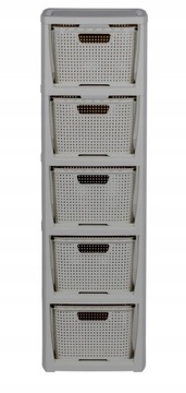 КНИЖНЫЙ ШКАФ, СУНДУК, ПОЛКА ШКАФА С 5 КОРЗИНАМИ, РОТАНД БРАНК