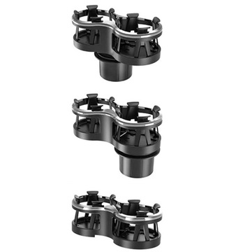 ДЕРЖАТЕЛЬ ДЛЯ ЧАШКИ ЦЕНТРАЛЬНОЙ КОНСОЛИ АВТОМОБИЛЯ ДВОЙНОЙ ДЕРЖАТЕЛЬ ДЛЯ НАПИТКОВ, ЧЕРНЫЙ