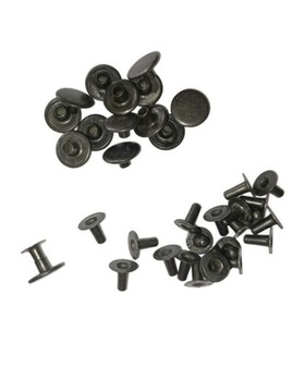 Nity kaletnicze DUŻE -15 mm CZARNE 50 SZTUK