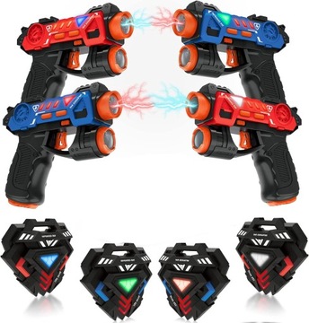 PISTOLET LASEROWY PAINTBALL LASER TAG 4 MODE ZESTAW 4 DZIAŁA I 4 CELE