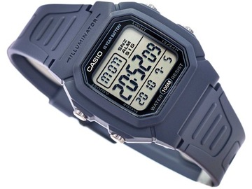 MĘSKI ZEGAREK CASIO W-800H-2AVES ELEKTRONICZNY SPORTOWY STOPER DUAL TIME