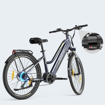 Электрический треккинговый велосипед 250 Вт, 150 км, 27,5 дюйма, двигатели Annanda Eleglide C1 ST