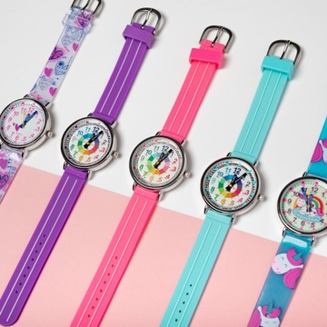 Детские часы Time Teacher с бирюзовым узором