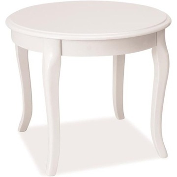 Ława Royal D Biały z Giętymi Nóżkami Okrągła 60cm
