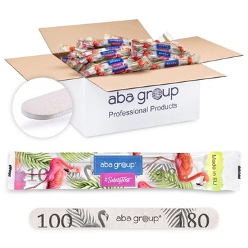 Pilnik do Paznokci Prosty 100/180 w Folii Slim Aba Group 500 Szt.
