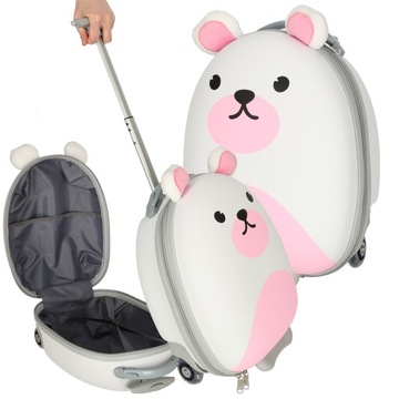 WALIZKA PODRÓŻNA DLA DZIECI ŚWIECĄCE KÓŁKA BAGAŻ PODRĘCZNY DZIECIĘCY MYSZ