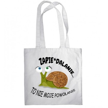 СУМКА ИЗ ПЛОТНОГО ХЛОПКА С ПРИНТОМ УЛИТКИ