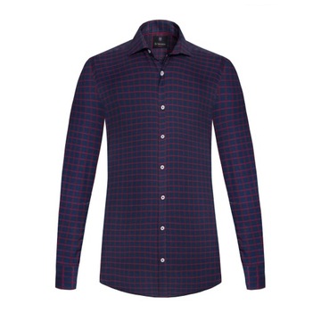 Koszula męska granatowa Ghent w krate slim fit 45