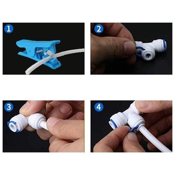 КОМПЛЕКТ ШЛАНГОВ ДЛЯ ПОДКЛЮЧЕНИЯ 1/4 ВПУСКНОЙ ТРУБЫ ВОДЫ К ВОДЯНОМУ ФИЛЬТРУ ХОЛОДИЛЬНИКА