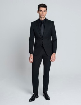 garnitur galatro czarny slim fit 182 116 106