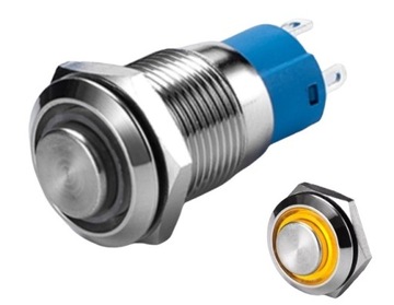 Włącznik przycisk bistabilny ON/OFF 12mm 12V LED