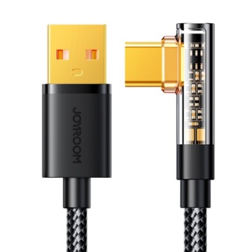 УГЛОВОЙ КАБЕЛЬ JOYROOM USB C/БЫСТРАЯ ЗАРЯДКА USB