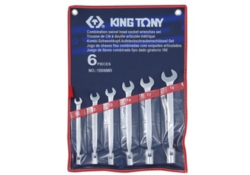 ZESTAW KLUCZY PŁASKO-NASADOWYCH 6cz. 10 - 19mm King Tony