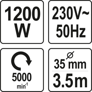 БЕТОННЫЙ ВИБРАТОР 1200ВТ + ШЛАНГ 3М 35ММ