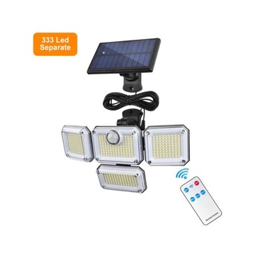 TY09910 333LED Solar Light Outdoor Garden Yard Motion Sensor Wall Light - S