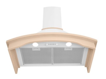 Рустик Белая кухонная вытяжка в деревенском стиле 90 см