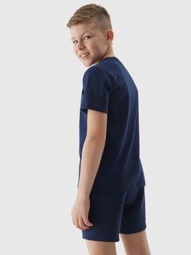 4F ФУТБОЛКА С ПРИНТОМ ДЛЯ МАЛЬЧИКОВ ДЕТСКАЯ ХЛОПКОВАЯ ФУТБОЛКА BASIC SS24