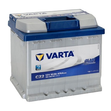 Akumulator Varta Blue C22 12V 52Ah 470A