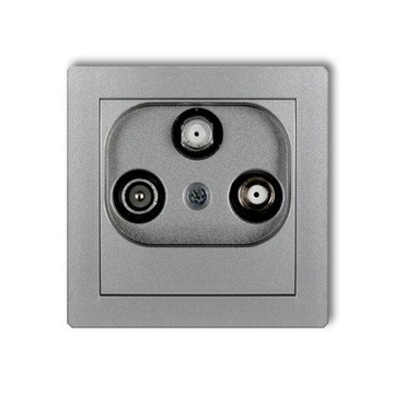 KARLIK DECO Gniazdo 2xSAT+TV srebrne