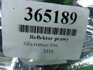 ALFA ROMEO 166 SVĚTLOMET PRAVÝ PŘEDNÍ SVĚTLO