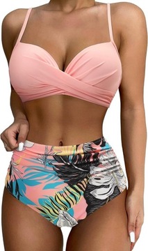 ЖЕНСКИЙ КУПАЛЬНИК ИЗ ДВУХ ЧАСТЕЙ ПУШ-АП С ВЫСОКОЙ ТАЛИЕЙ L