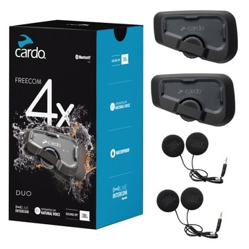 CARDO FREECOM 4X DUO мотоциклетный домофон 2 ШЛЕМА