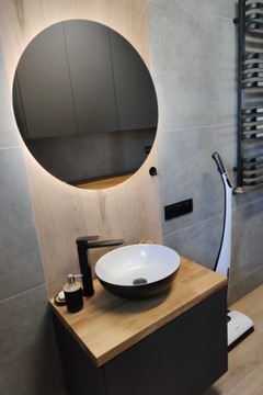 СВЕТОДИОДНОЕ ЗЕРКАЛО 90 СМ КРУГЛОЕ С ПОДСВЕТКОЙ СВЕТОДИОДНОЕ КОЛЕСО ДЛЯ ВАННОЙ ПРЕМИУМ