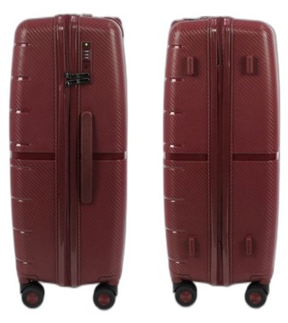 ЧЕМОДАН ИЗ ПОЛИПРОПИЛЕНА БОЛЬШОЙ ЛЕГКИЙ ТИХИЕ КОЛЕСА НЕУДОБНЫЕ ЦВЕТА