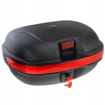 KUFER BAGAŻNIK 56L NA 2 KASKI SKUTER MOTOR MONOLOCK PŁYTA Metal DUŻY