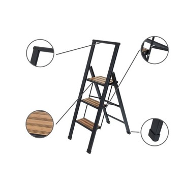 3-СТУПЕНЧАТАЯ АЛЮМИНИЕВАЯ ЛЕСТНИЦА WENKO ДЛЯ ДОМА