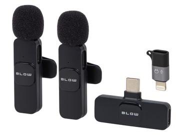 2x БЕСПРОВОДНОЙ ПРИЕМНИК ДЛЯ МИКРОФОНА, АДАПТЕР USB-C ДЛЯ МОЛНИИ