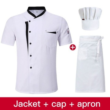 Koszula z krótkim rękawem Chef czapka fartuch
