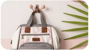 РЮКЗАК-органайзер для коляски SKiddou Astrid Розовый-серый