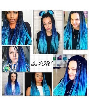 Синтетические косы для наращивания OMBRE BRAIDS BLACK BLUE C44