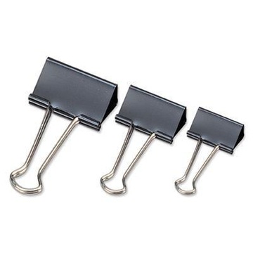 Klipy biurowe 32mm 12szt czarne klips