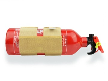 БЕЖЕВЫЙ ДЕРЖАТЕЛЬ ДЛЯ ОГНЕТУШИТЕЛЯ НА БАГАЖНИК С ЛИПУЧКОЙ