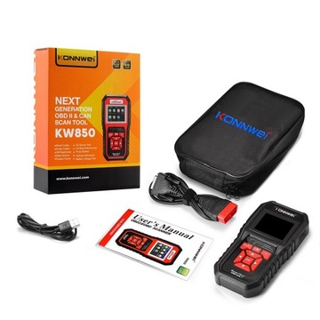 KW850 OBD II Автомобильный диагностический сканер Универсальный автомобильный сканер для считывания кодов