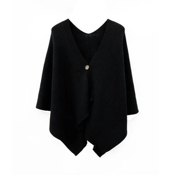 Women 2024 New Autumn Sweaters Poncho Knitting Cap