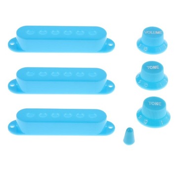 Практичный футляр для звукоснимателя для электрогитары с ручками и наконечником переключателя синего цвета.