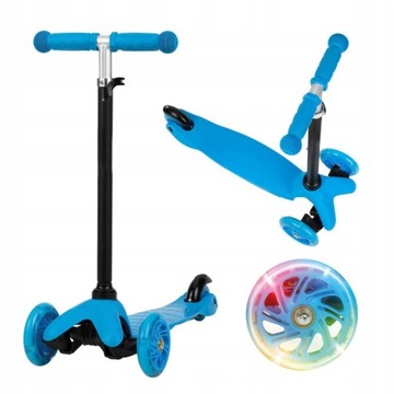 HULAJNOGA TRÓJKOŁOWA BALANSOWA SKRĘTNE KOŁA LED