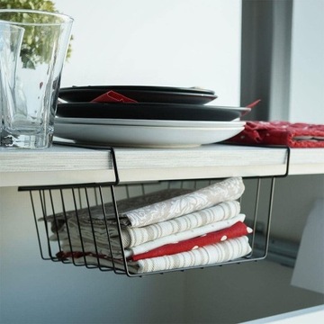 ПОДВЕСНАЯ КОРЗИНА ПОД ПОЛКУ НАСТОЛЬНЫЙ ОРГАНАЙЗЕР ЧЕРНЫЙ МЕТАЛЛИЧЕСКИЙ КОНТЕЙНЕР 40 СМ