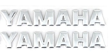 YAMAHA 3D Серебряная надпись 2шт 12см X-CITY YZF R1 R6 Bulldog V-Max
