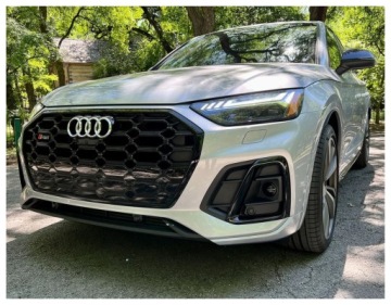 ФИЛЬТ-РЕШЕТКА AUDI Q5 SQ5 80A LIFT S-LINE 2021+ ГЛЯНЦЕВЫЙ ЧЕРНЫЙ